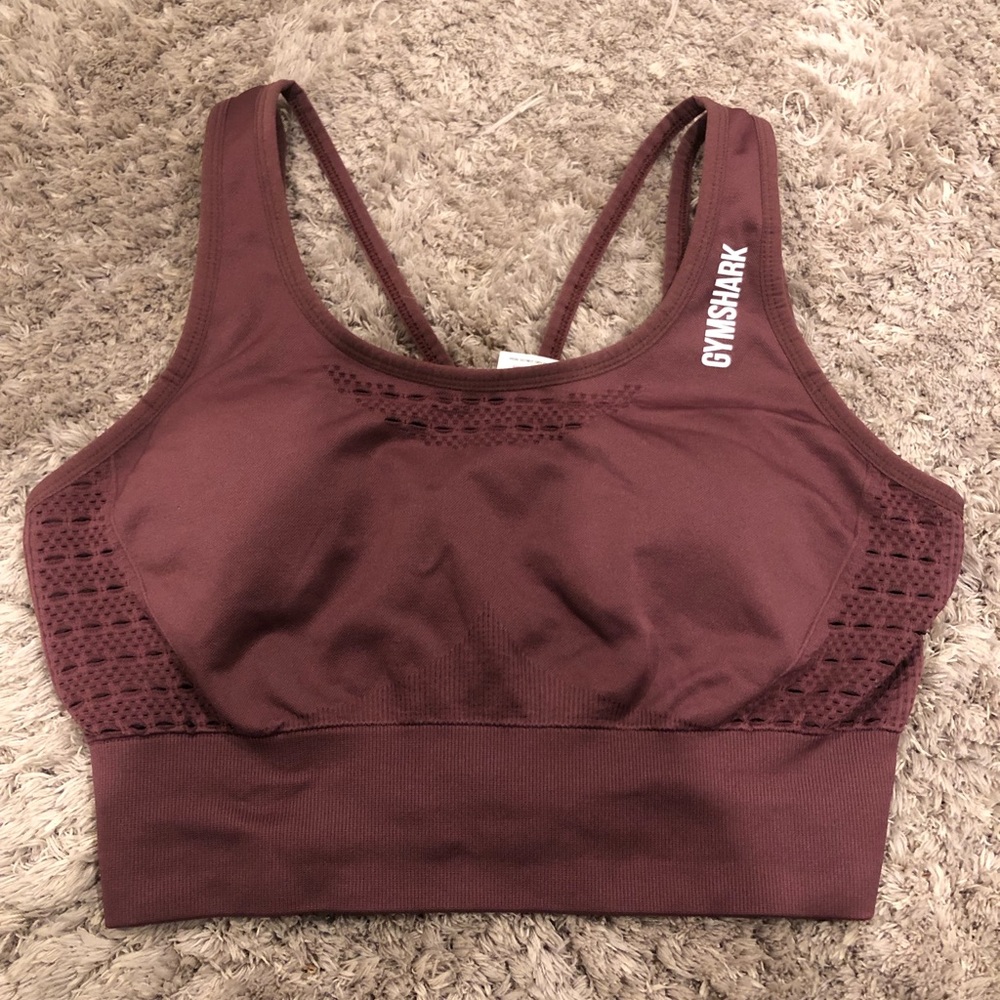 Gymshark wine color sports bra